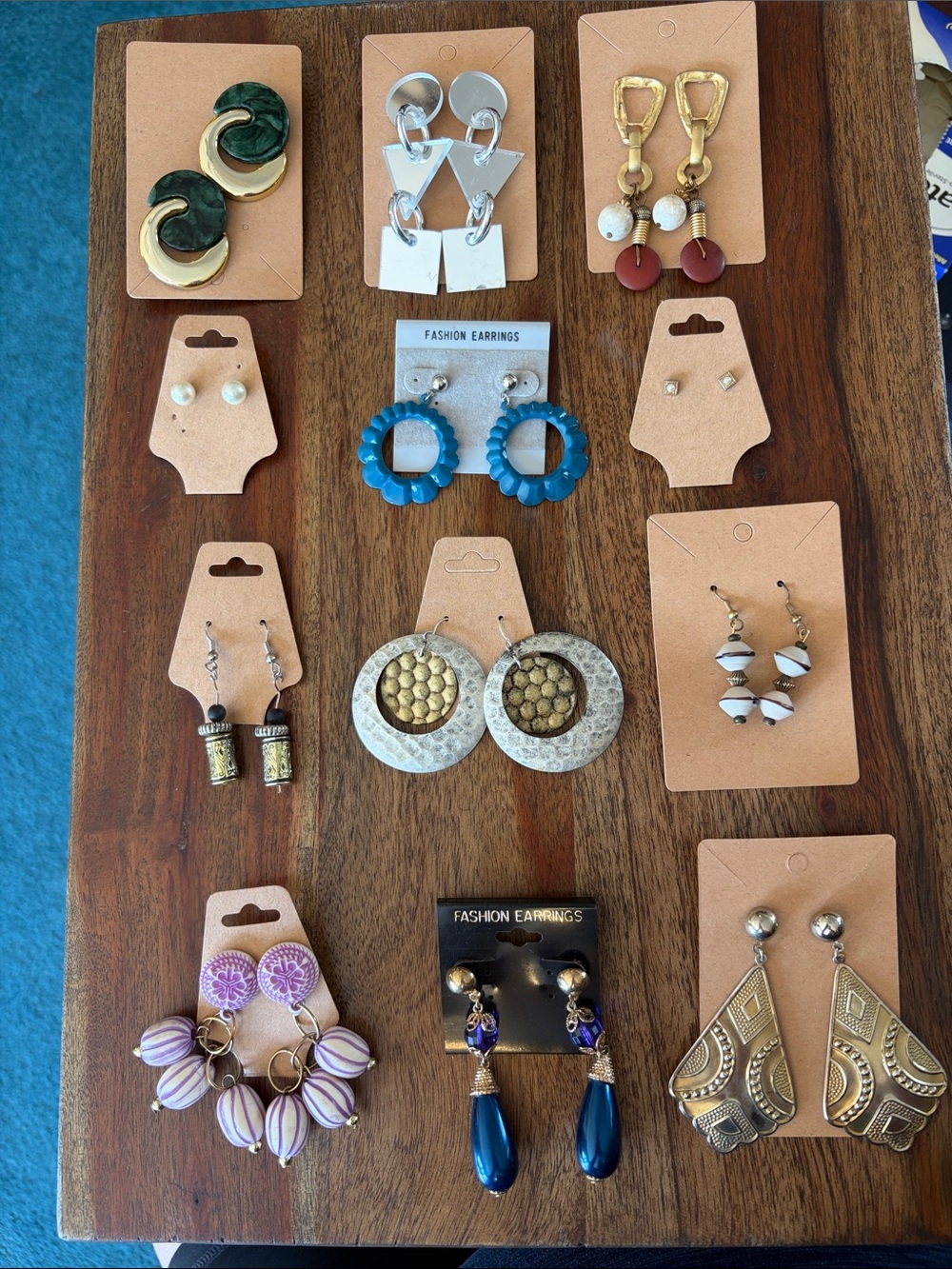 Assorted Vintage/ pre-loved Women's Fashion Earrings - Mixed Colors